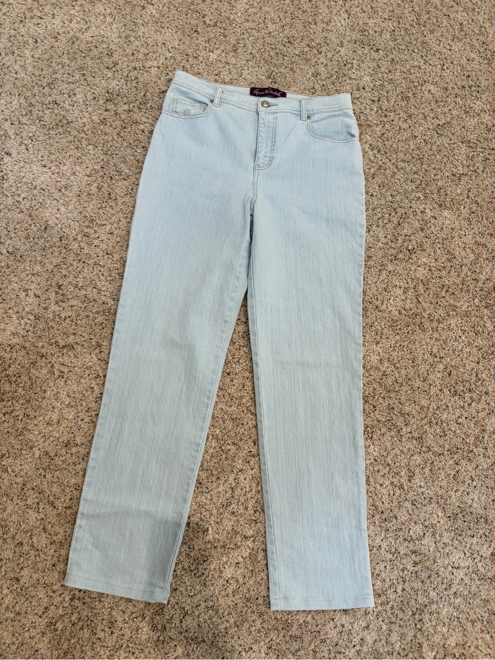 Gloria Vanderbilt Pale Blue Straight-Leg Jeans